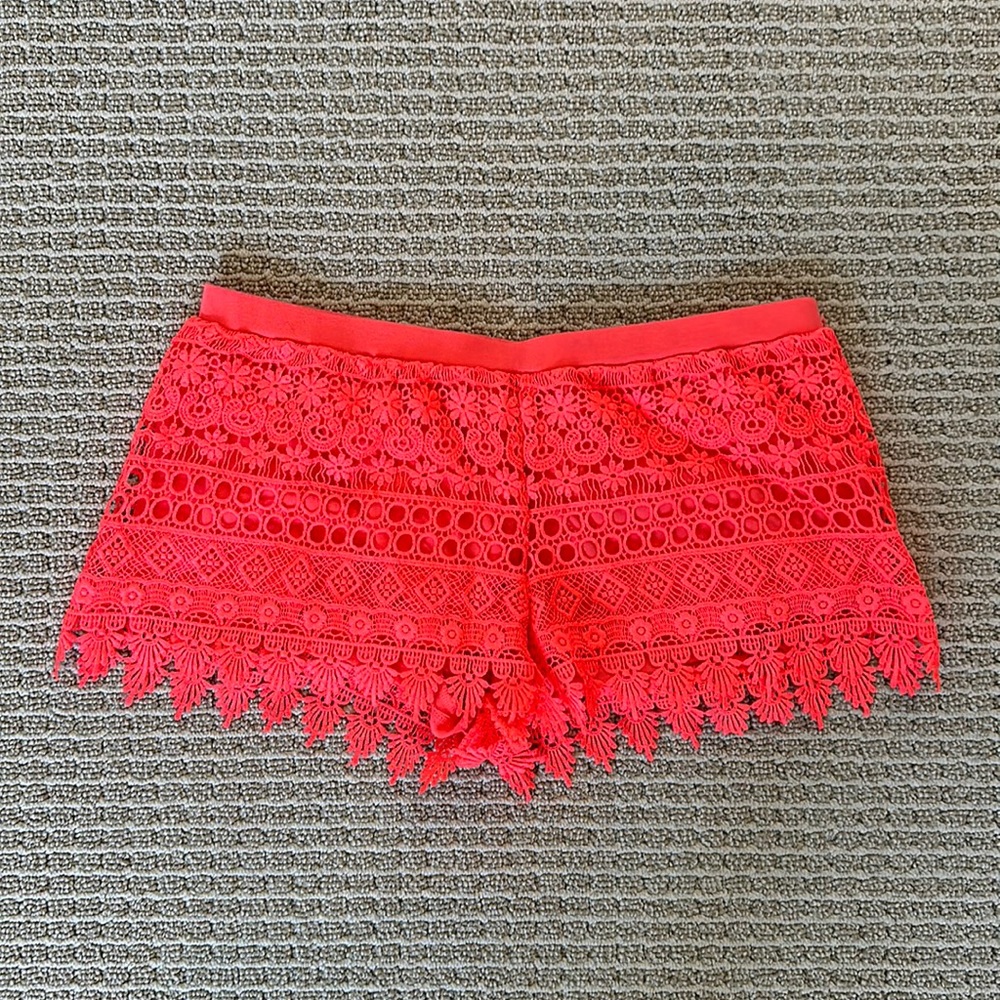 Crocheted pink shorts